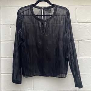 Trouvé | Sexy sheer black blouse | size L |